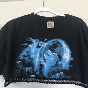 Upcycled vintage crop top